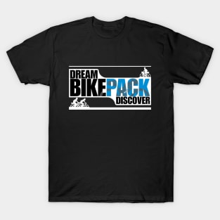 Dream Bikepack Discover Blue on Dark Color T-Shirt